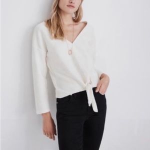 Madewell Texture & Thread Tie-Front Top